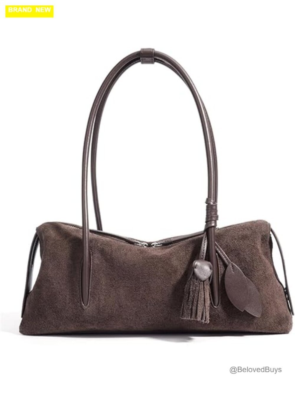 Genuine Suede Leather Shoulder Bag, Soft Hobo Bag, Lightweight Versatile Tote